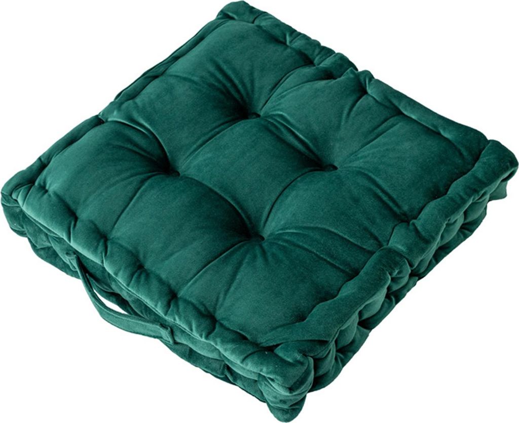 Stuhl-Sitzkissen, dickes Sitzkissen aus Samt, 38 x 38 cm, einfarbig, Matratzenkissen, Bodenkissen für den Innenbereich mit Tragegriff für sitzend...