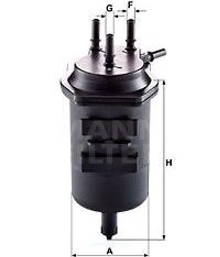 Filtre à carburant MANN-FILTER WK 939/4 avec séparation d'eau haute