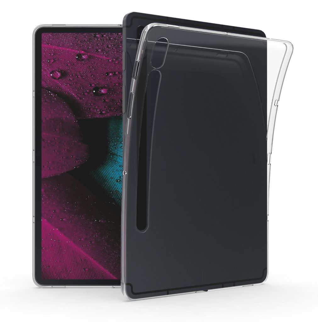 kwmobile Hülle kompatibel mit Samsung Galaxy Tab S9 / S8 / S7 Hülle - weiches TPU Silikon Case transparent - Tablet Cover Transparent