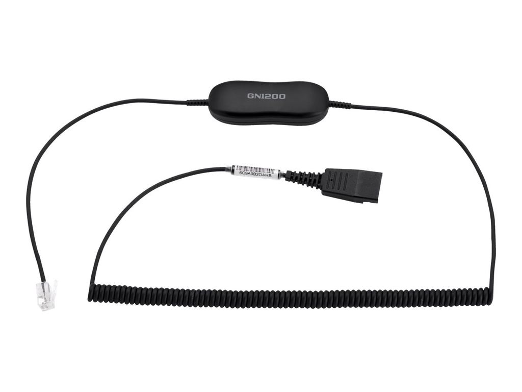 JABRA GN1218 AC Attenuation Headset cable Quick Disconnect plug 2 m for Cisco IP Phone 78XX 88XX BIZ 1500 2300 2400