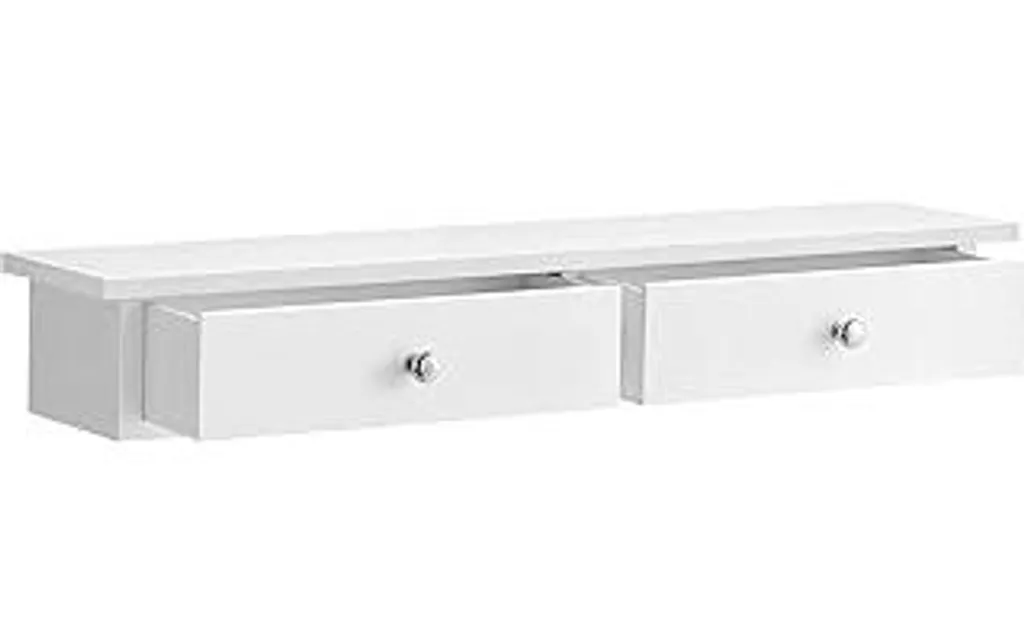 SONGMICS LWS65WT Mensola Muro Cassetti | Montaggio Facile 15kg