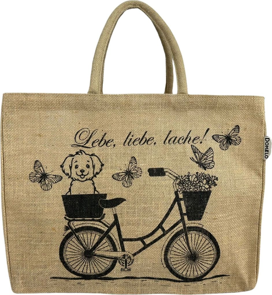 Domelo Damen groß Einkaufskorb, Jute Vegan Einkaufstasche, Shopping bag