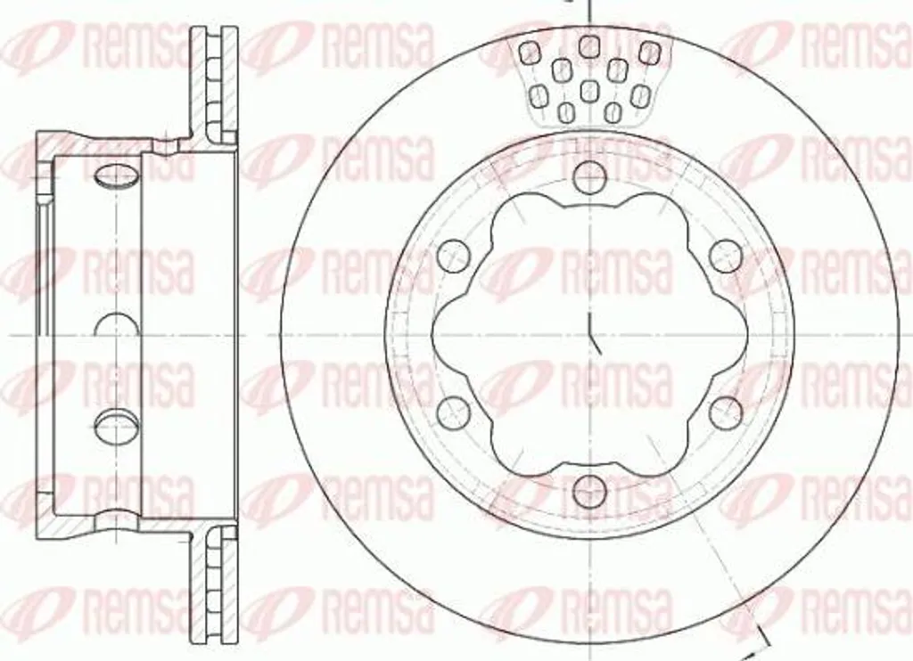 Disque de frein arrière pour utilitaire Sprinter REMSA 6623.10 solide