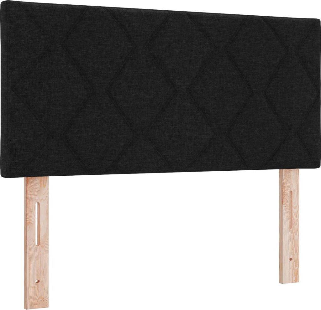 vidaXL LED Kopfteil Schwarz 100 cm Stoff