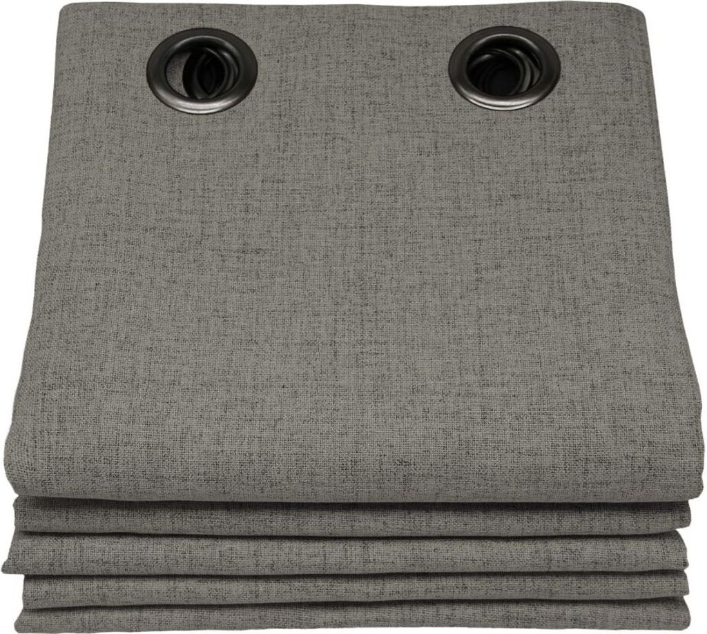 MOONDREAM Verdunkelungsvorhang | Licht+Sonnenschutz | 100% Lichtschutz | Ösen | Grau MC740 | 130B x 260H cm