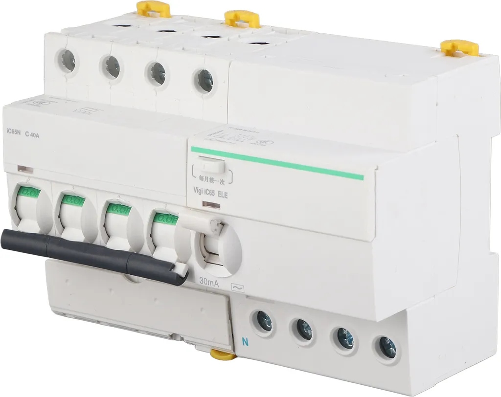 Disjoncteur miniature ignifuge PA66 16A 4P+N AC400V - Protection totale