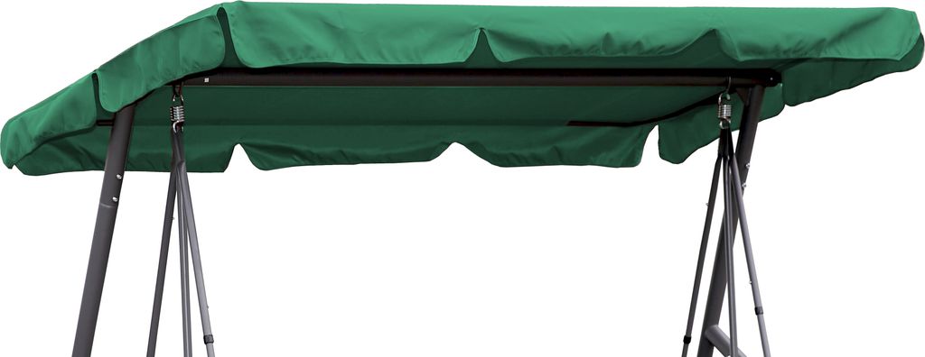 Hollywoodschaukel Dachbezug 200 x 145 cm Grün Wasserdicht | Universal Ersatzdach Gartenschaukel 3 Sitzer | UV 50 Schaukel Dach Ersatz Bezug