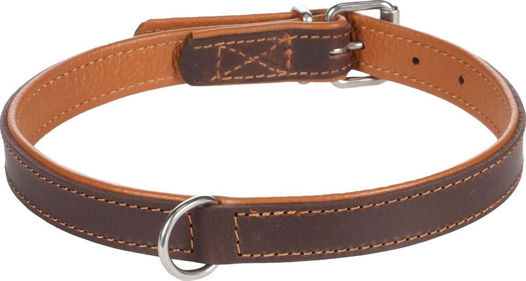 Flamingo Memphis gepolstertes Halsband braun, Maße: 42-50 cm / 22 mm