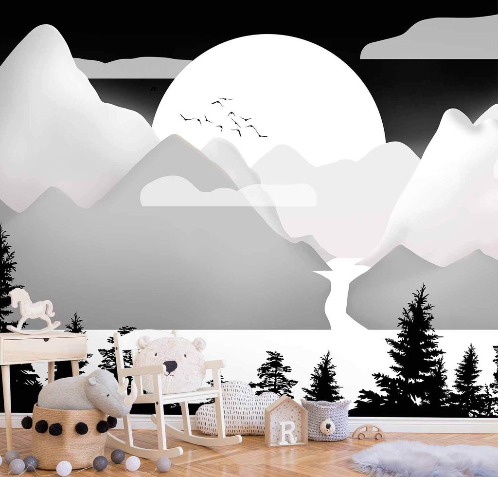 Vlies Fototapete - Landscape at Sunset - Second Variant 250x175 cm Für Kinder c-A-10015-a-b