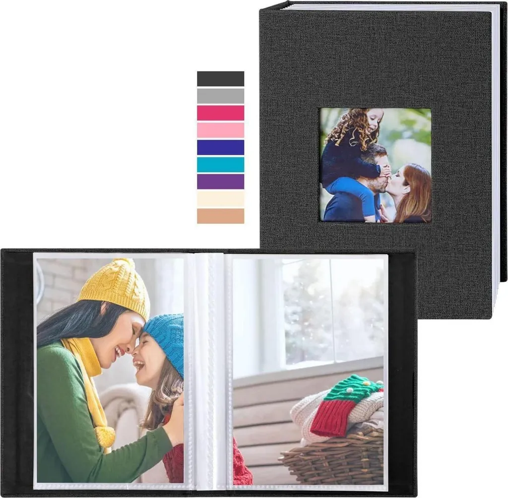 Lanpn Album Foto 10x15 Lino Nero 2-Pack | Estetica e Ricordi Top