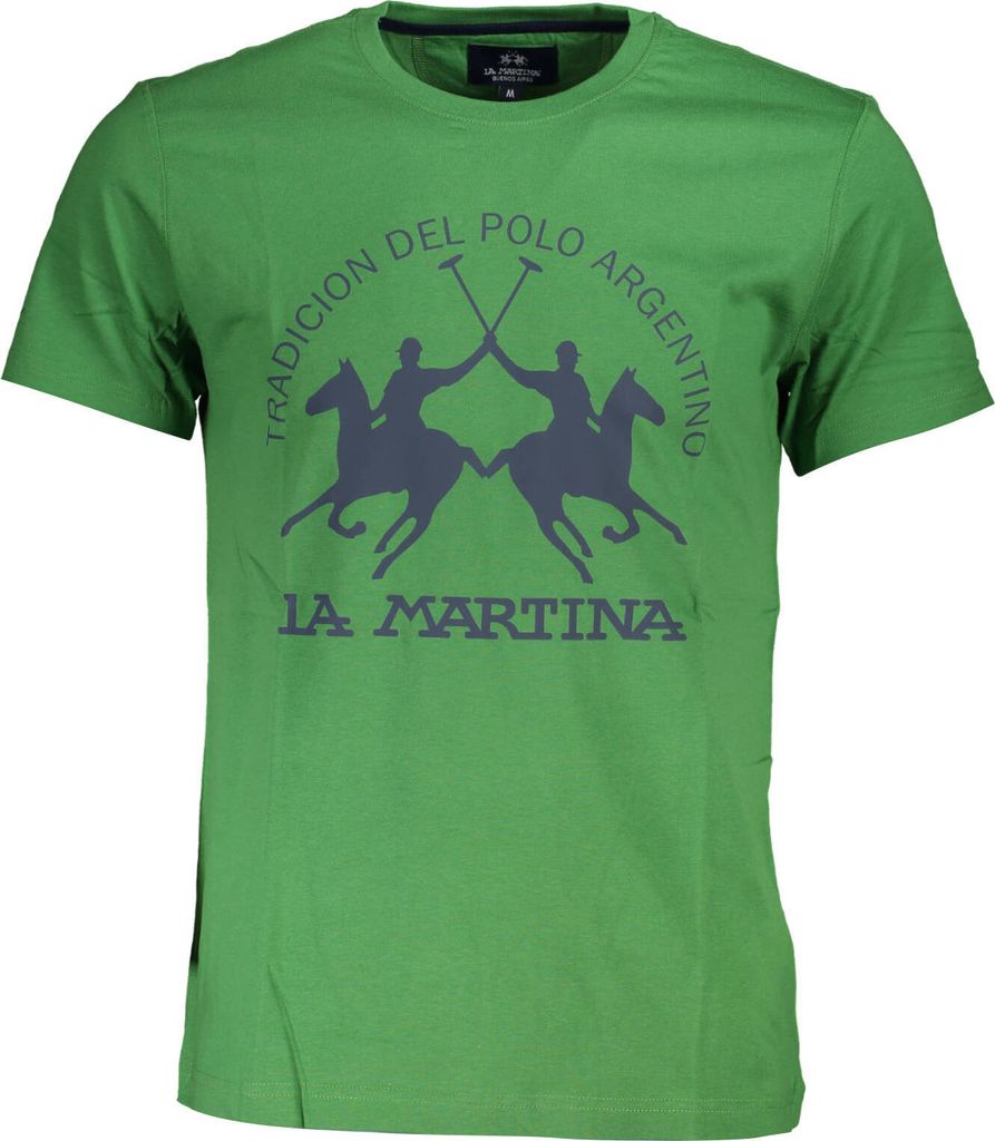 LA MARTINA Herren KURZARM-T-SHIRT Grün XMR011JS206_FC07317_VERDE03045 : Größe - XL Größe: XL