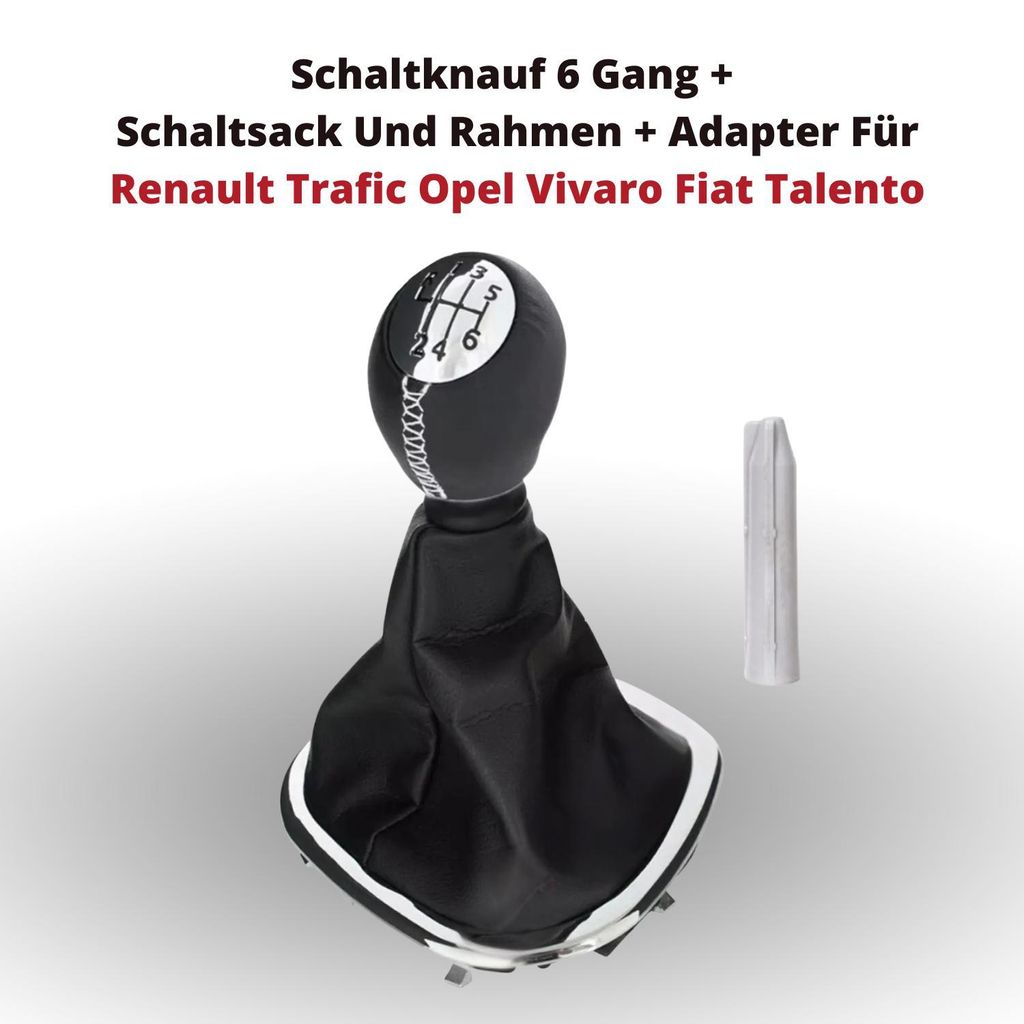 Schaltknauf 6 Gang + Schaltsack Und Rahmen + Adapter Für Produktbild 