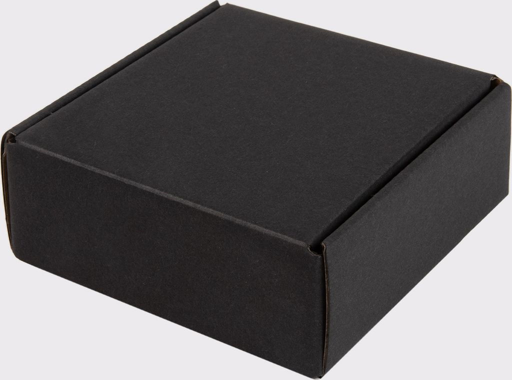 10 x Faltschachtel - quadrat - kleine Geschenkbox, Schwarz