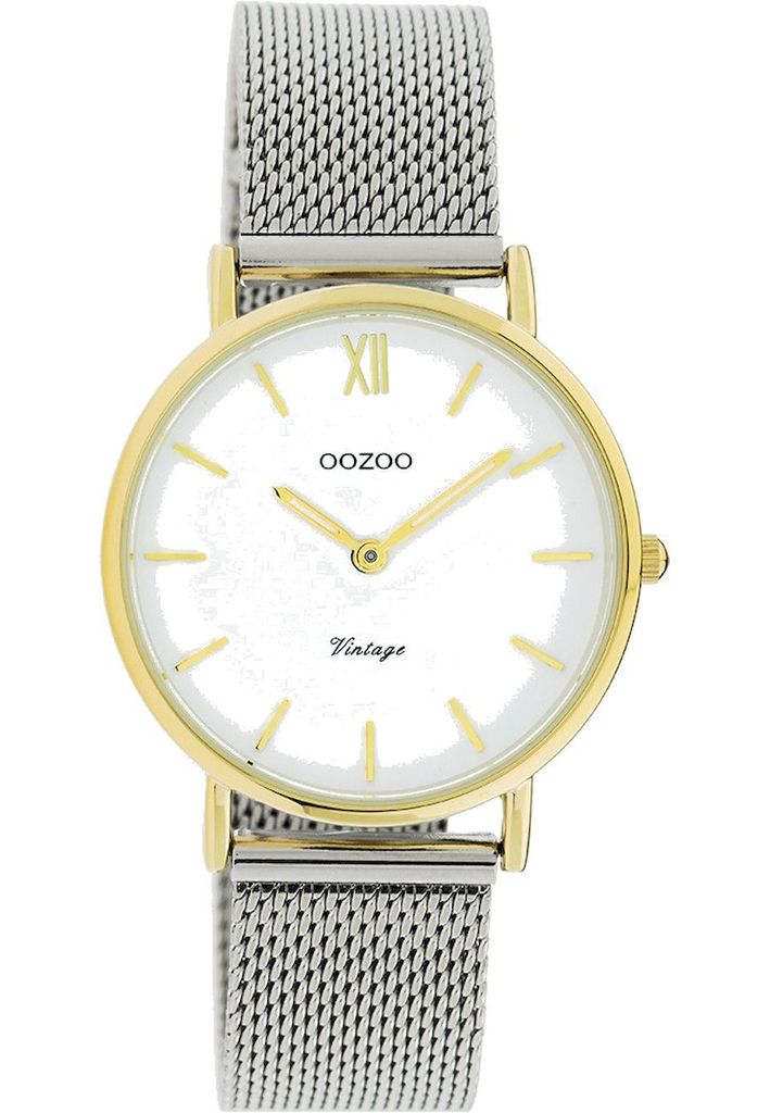 OOZOO Armbanduhr Vintage Damen – Silber/Gold C20121