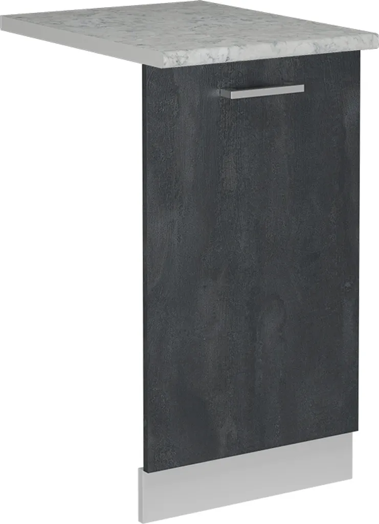 Vicco Pannello frontale della lavastoviglie R-Line, 45 cm , PL Marmo, Calcestruzzo nero/Bianco