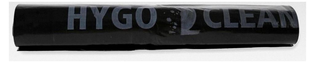 HygoClean Müllbeutel Eco, 60 l, schwarz auf Rolle | leichtes LDPE, 400 Stück, wasserdichte Müllsäcke, nachhaltige Mülltüten mit ca. 35 μm