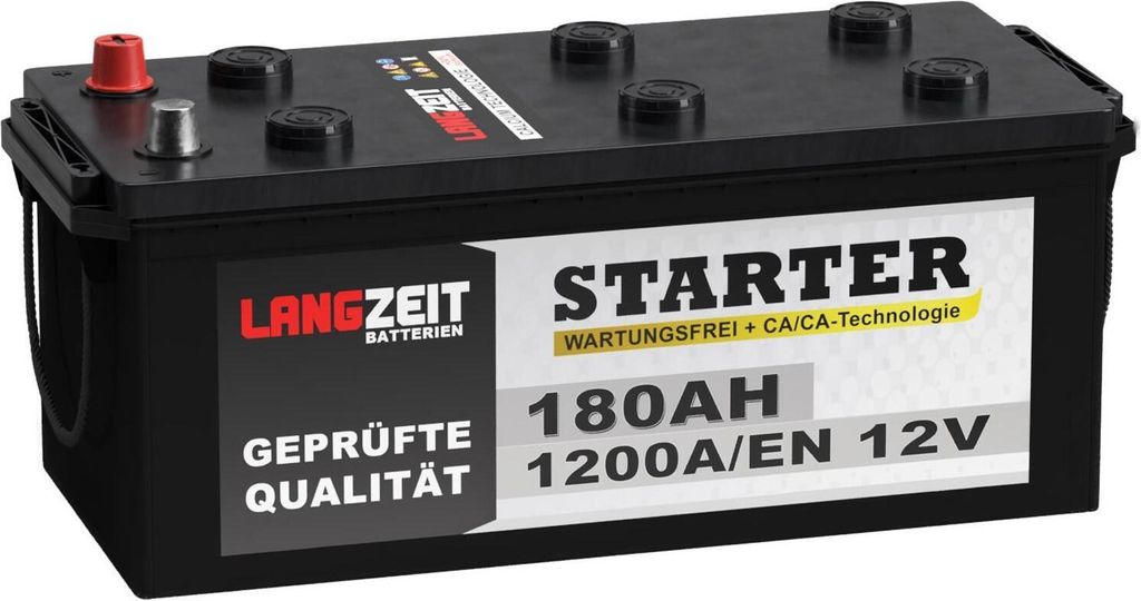 Langzeit LKW Batterie 12V 180Ah 1200AEN Starterbatterie Produktbild 