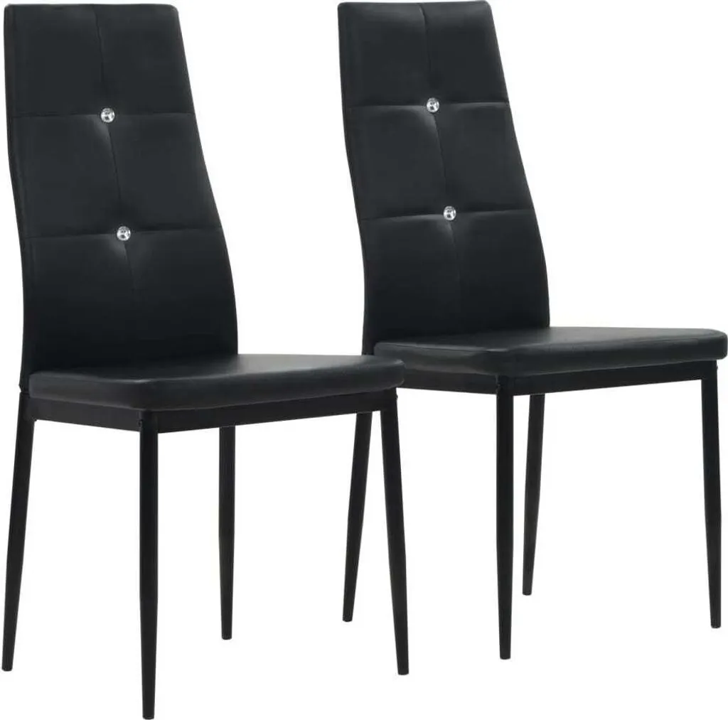 Must-Have: Set 2 Sedie The Living Store Nere - Similpelle Urban Chic