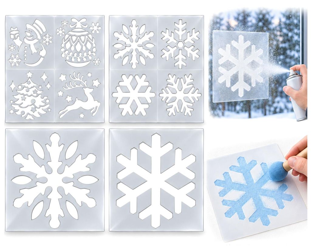 com-four®: 4 sjablonen voor sneeuwspuit, met in totaal 10 Productafbeelding 