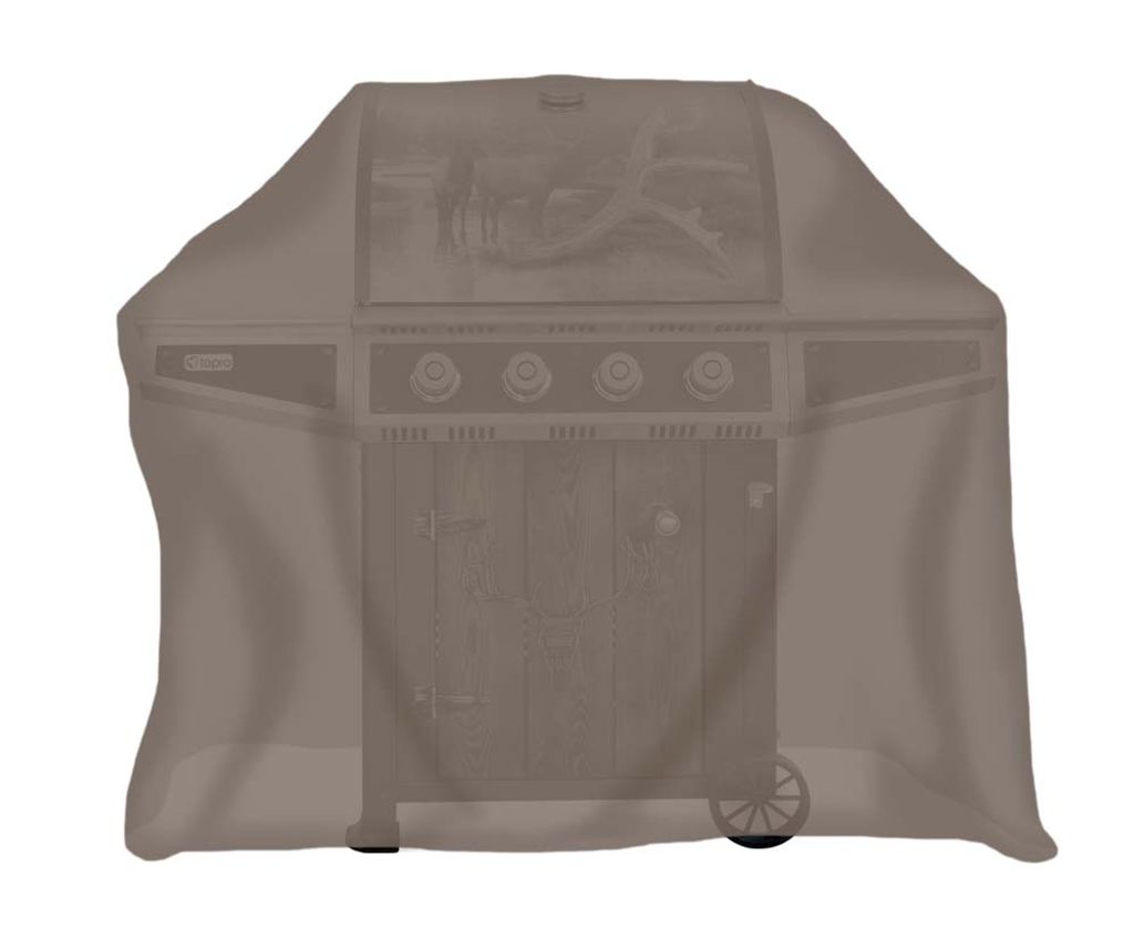 tepro Abdeckhaube Universal für Gasgrill extra tief, taupe (62,2 x 142,2 x 111,7 cm)