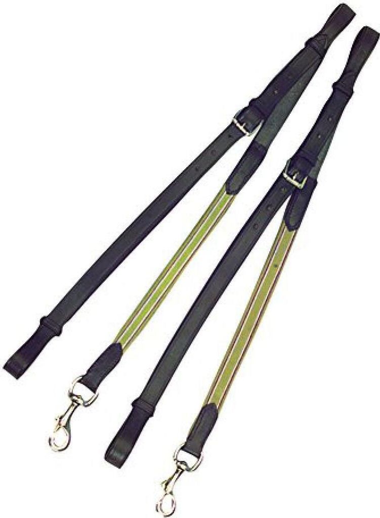 Kincade Leder/Elastik Ausbindezügel WB1151 (Einheitsgröße) (Schwarz)