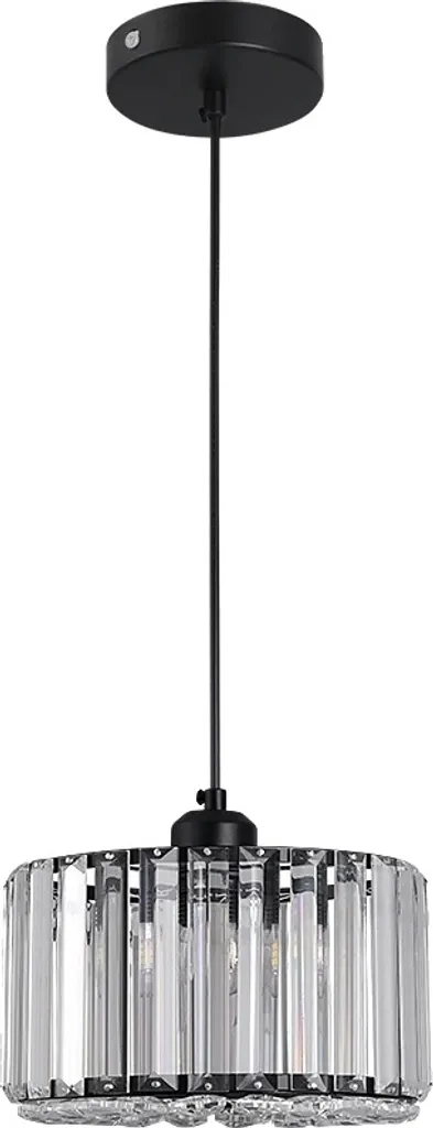 Lustre suspension noir 20 cm style scandinave avec hauteur ajustable