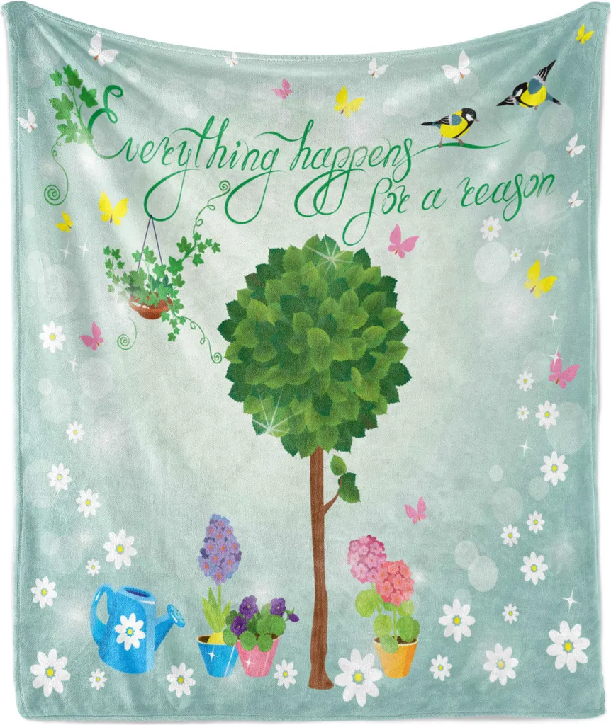 Plaid Arredo ABAKUHAUS 175x230 cm Design Floreale Spring Bird