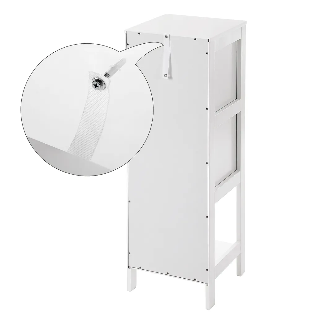 VASAGLE Commode de salle de bain blanche BBC42WT à 2 tiroirs - 8
