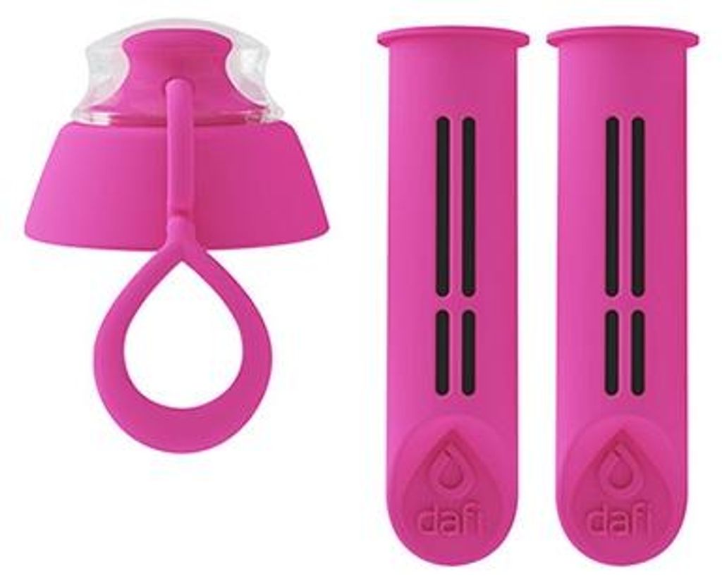 Filtereinsatz für Dafi Flasche rosa 2 Stück + Verschluss