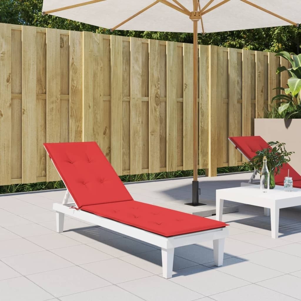 Liegestuhl-Auflage Rot (75+105)x50x3 cm , Klassische Sofas Design 2024