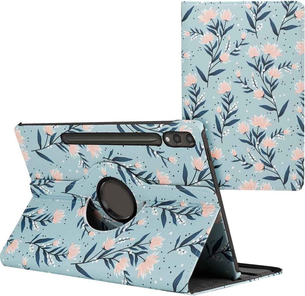 imoshion 360° drehbare Design Klapphülle Samsung Galaxy Tab S10 Plus / Tab S9 FE Plus / Tab S9 Plus - Flowers