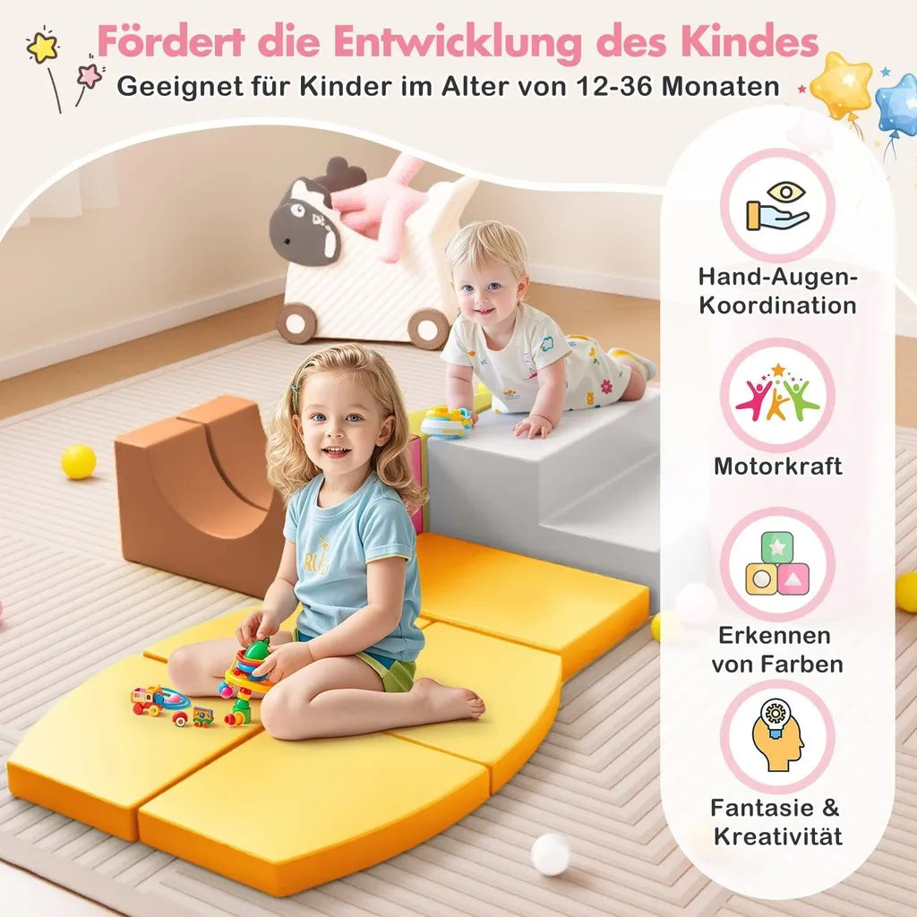Module de Psychomotricité Intérieur pour Enfant - Set de 10 Blocs Mous - 3