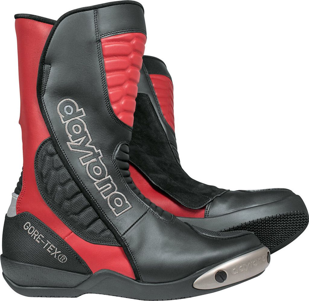 Daytona Strive GTX Gore-Tex wasserdichte Motorradstiefel, schwarz/rot, 48
