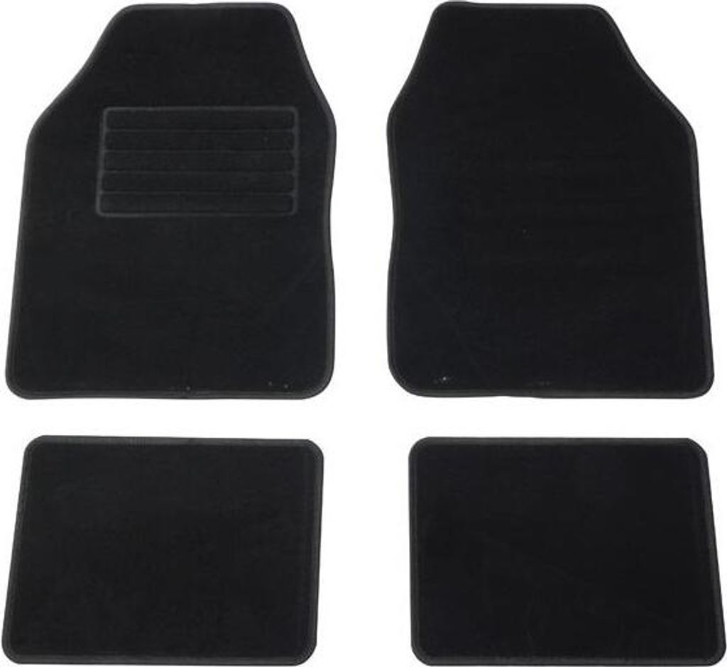 Auto Mattset Malibu Universal Textil Schwarz 4-stück
