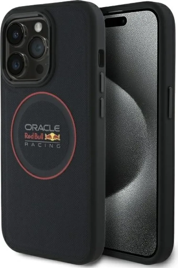 Custodia iPhone 14 Pro Red Bull Racing MagSafe Pelle Navy Originale