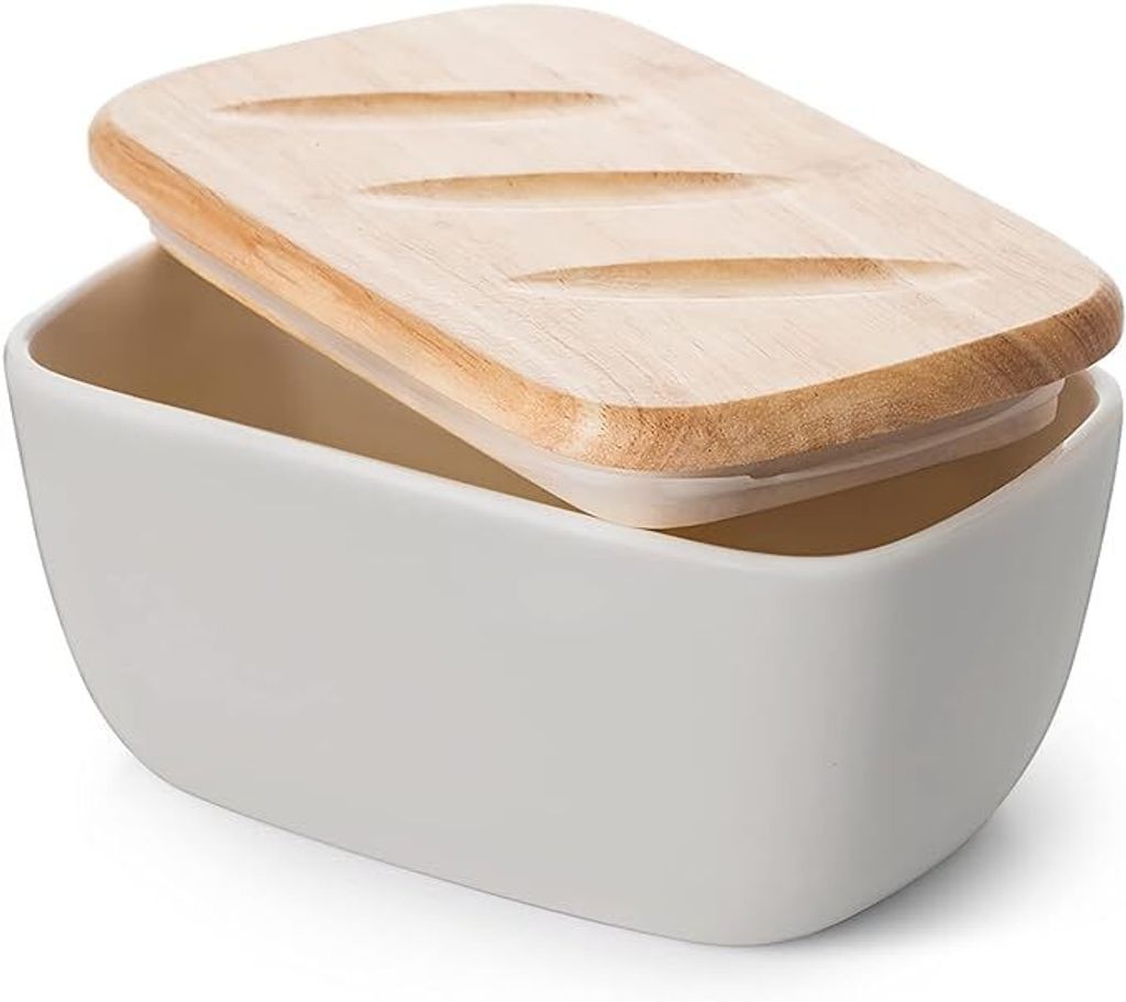 DOWAN 16,5 CM Miska na maslo - Keramická miska na maslo s Obrázok produktu 