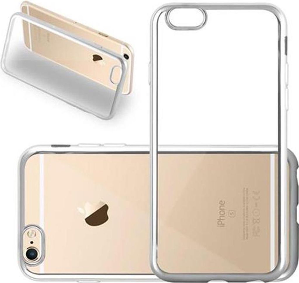 Cadorabo Hülle für Apple iPhone 6 / 6S Etui in Silber Schutzhülle Handyhülle TPU Silikon Cover Case