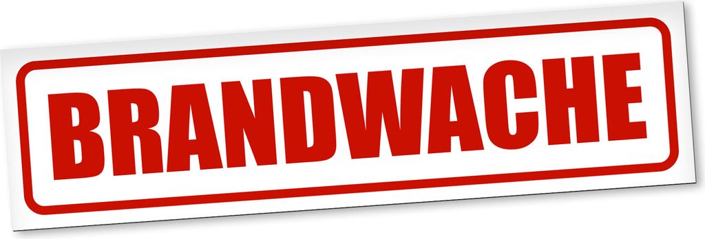 PantherPixel Brandwache Magnetschild Auto Feuerwehr Brandschutz Magnetfolie Geschenkidee 30 x 8 cm REFLEKTIEREND