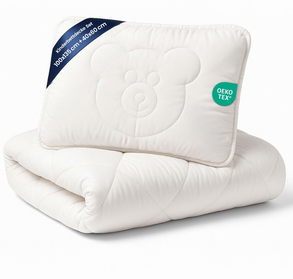 Kinderbettdecke und Kissen Set 100x135 cm Mikrofaser Produktbild 