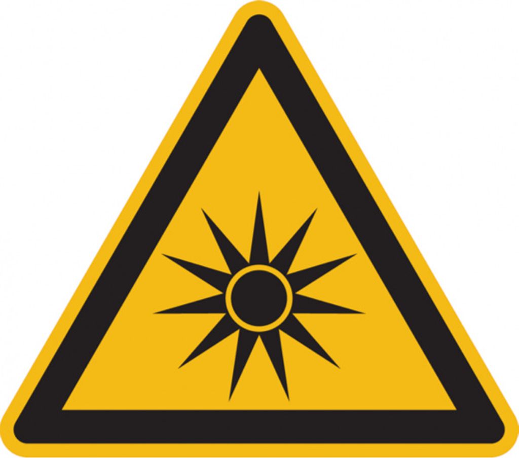 Dreifke Aufkleber Warnschild, Warnung vor optischer Strahlung W027 | 100mm |...