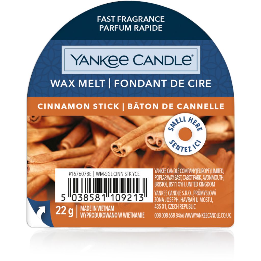 Yankee Candle Kaneelstokje, Rond, Bruin, Specerijen, 70 mm, Productafbeelding 