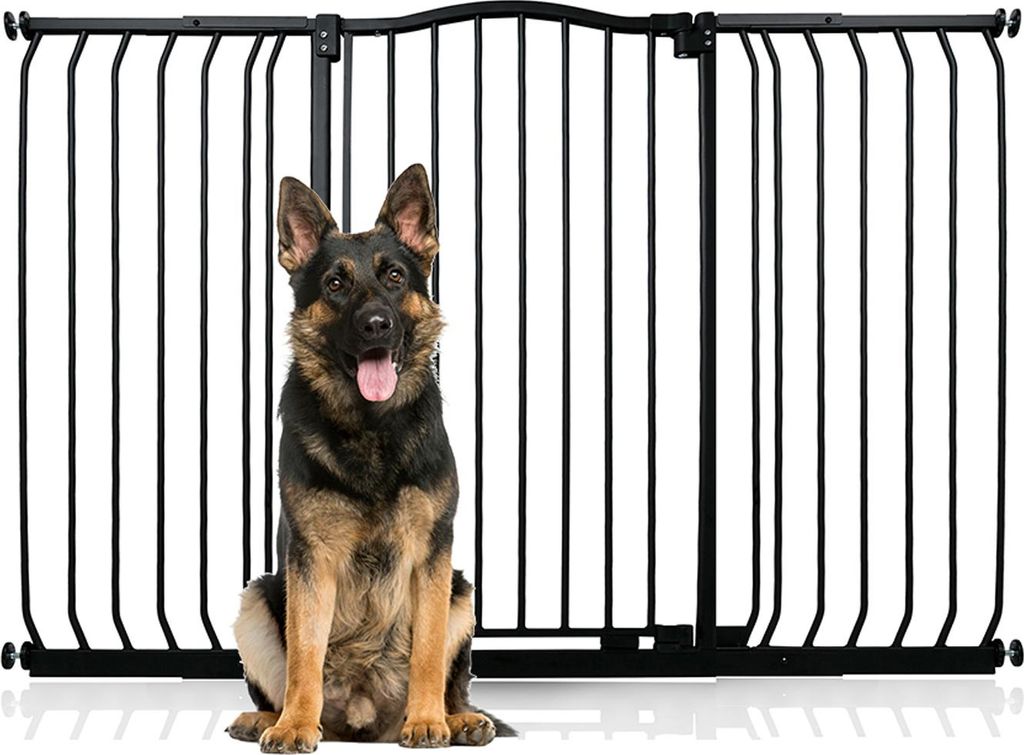 Bettacare Extra Hoch Gebogenes Haustiertor, 143cm - 152cm, Schwarz