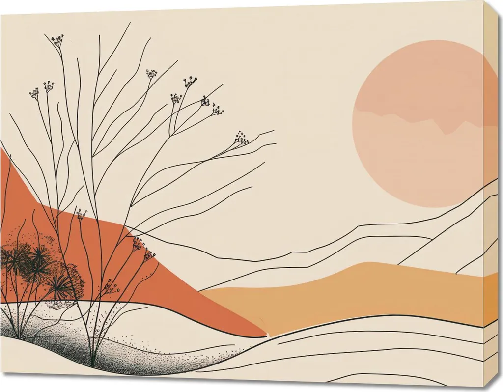 Tableau Image 90 x 70 cm Dune désertique Décoration Murale Paysage Nature
