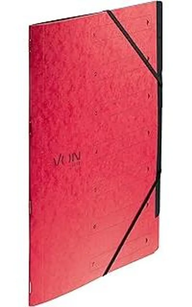 VON Leitz 30140025: Set 5 Cartelle A4 6 Scomparti Rosso per Ufficio