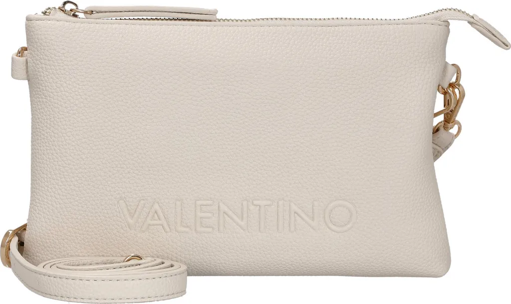 Valentino Rised Sac Écru avec Bandoulière - Pochette Raffinée et Pratique