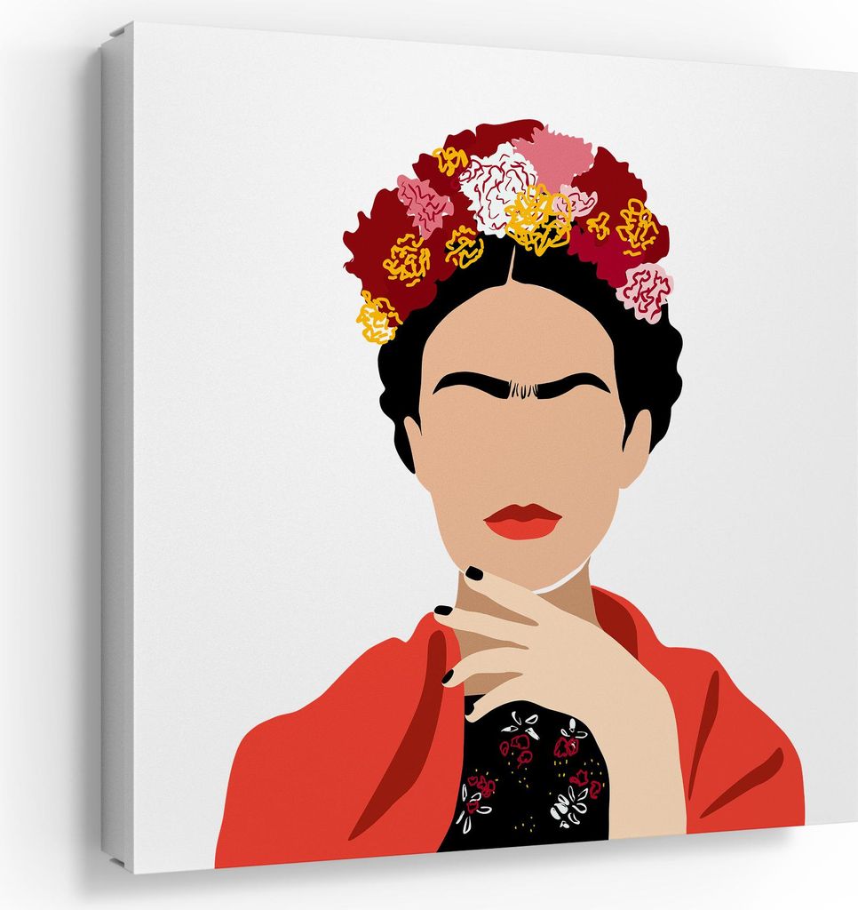 DEQORI Schlüsselkasten bedruckt 30x30 cm Weiß/R 'Kraft der Blumenkrone' Metall Box modern