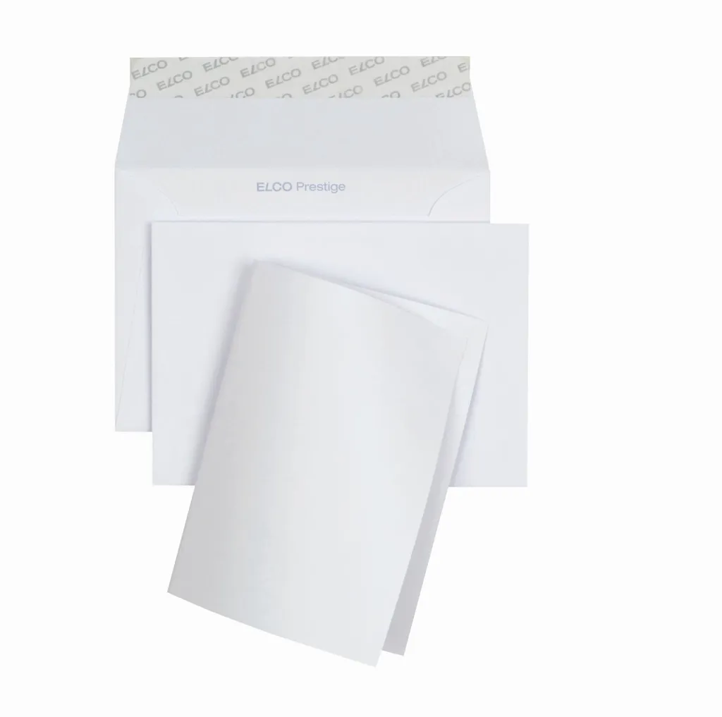 Cartes pour faire-part et invitations Elco Prestige blanc satiné 10 unités