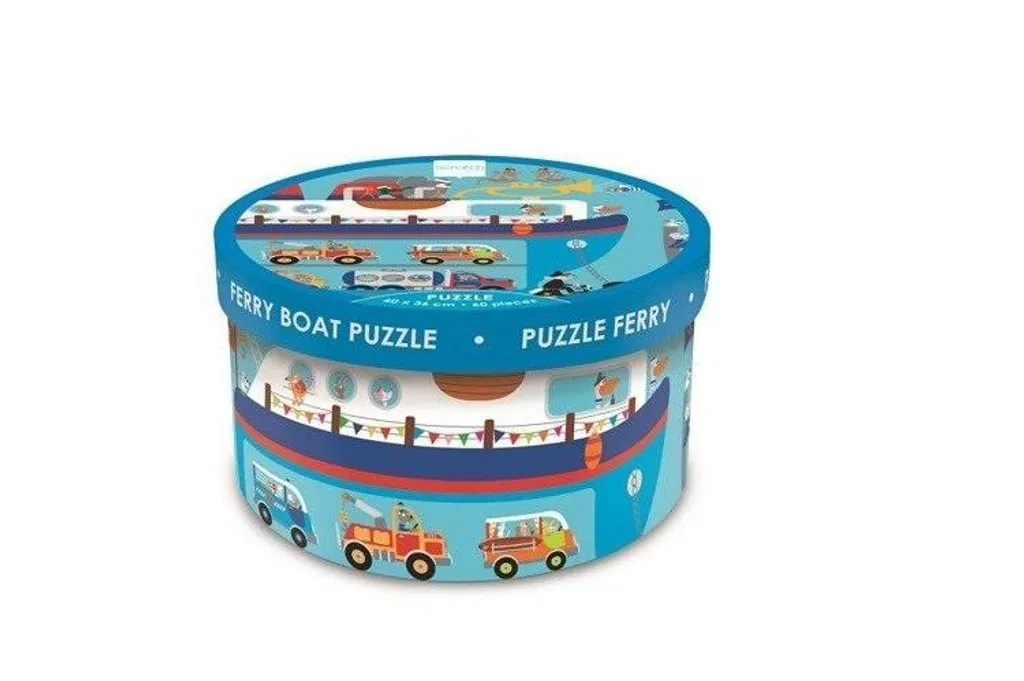 Puzzle Ferry illustré grand format - Pièces épaisses et couleurs vives