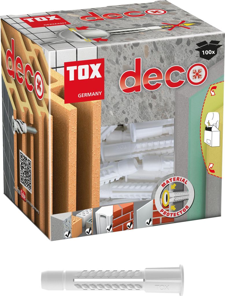 TOX Allzweckdübel Deco 6/41, 100 Stück, 016100031