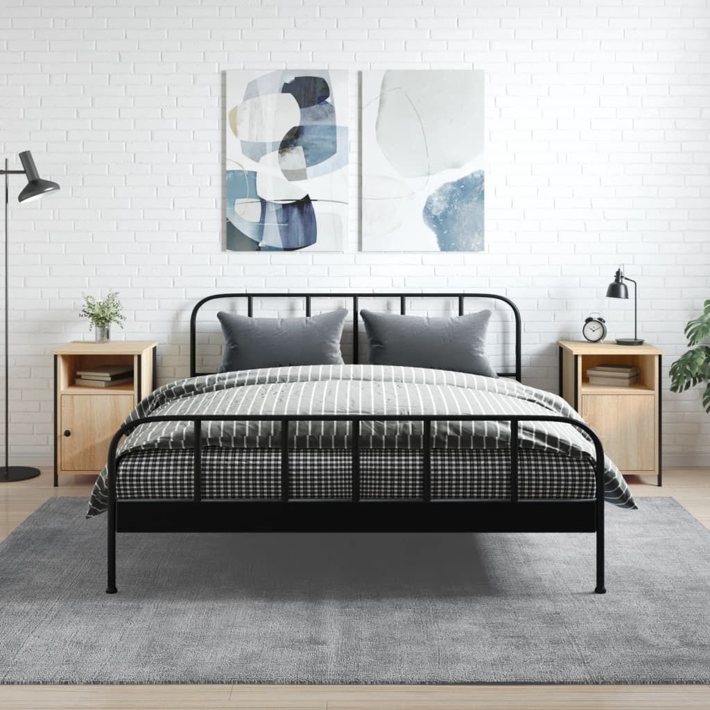 Maison Exclusive - Nachttische 2 Stk. Sonoma-Eiche 40x42x60 cm Holzwerkstoff